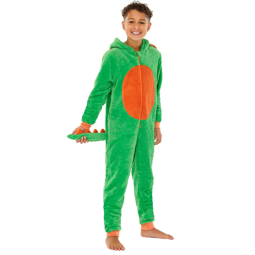 Green & Red Boys Dinosaur Onesie