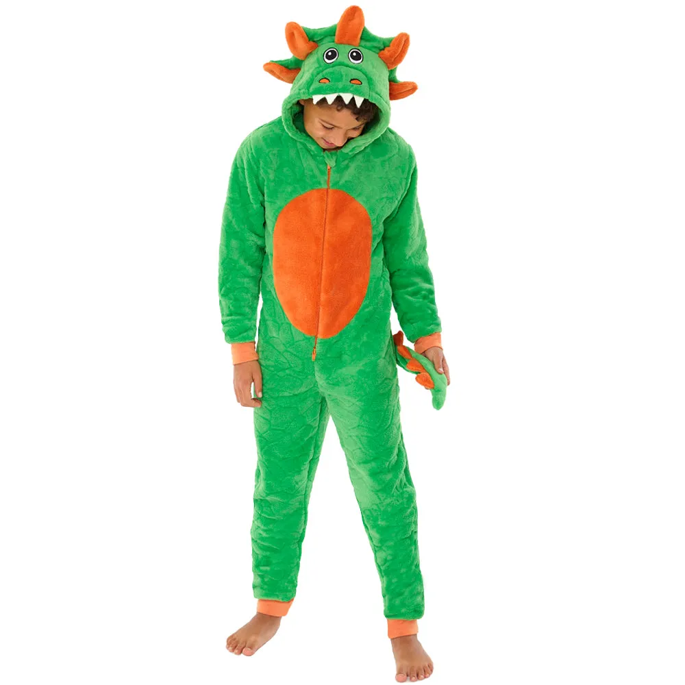 Green & Red Boys Dinosaur Onesie