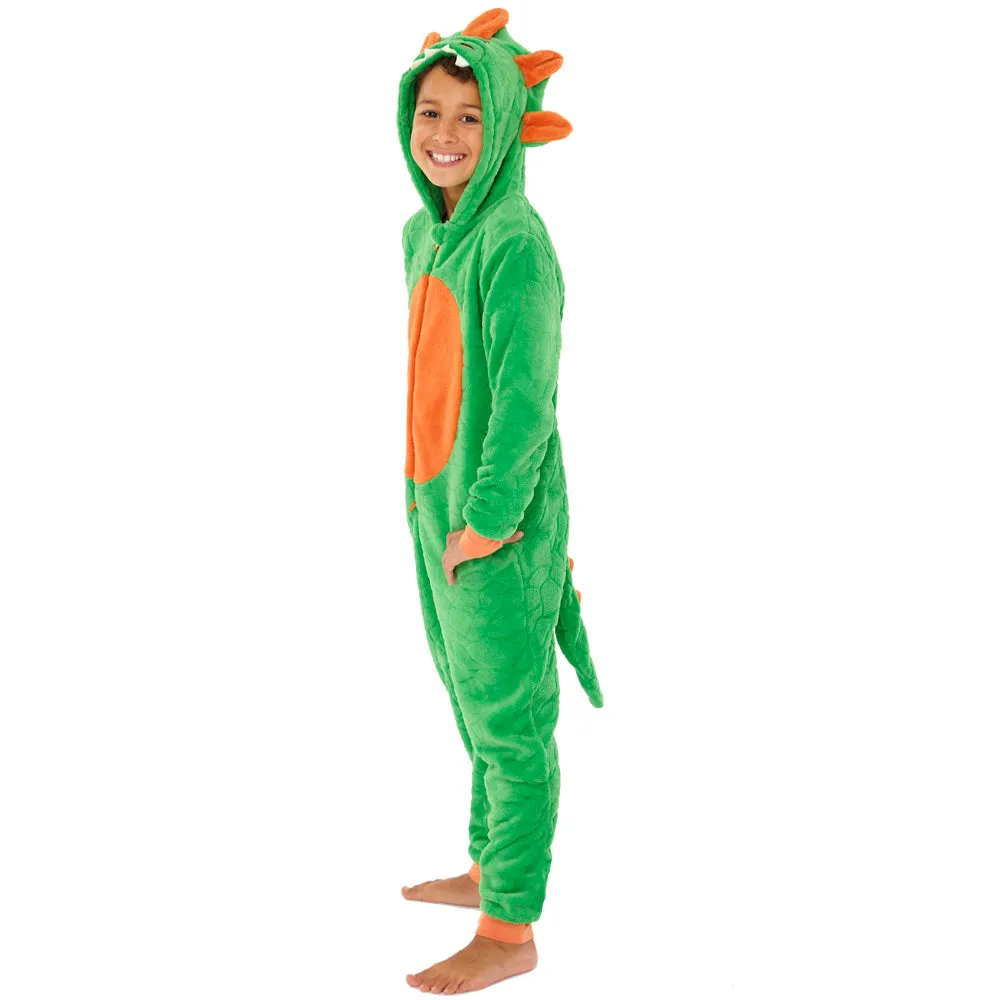 Green & Red Boys Dinosaur Onesie