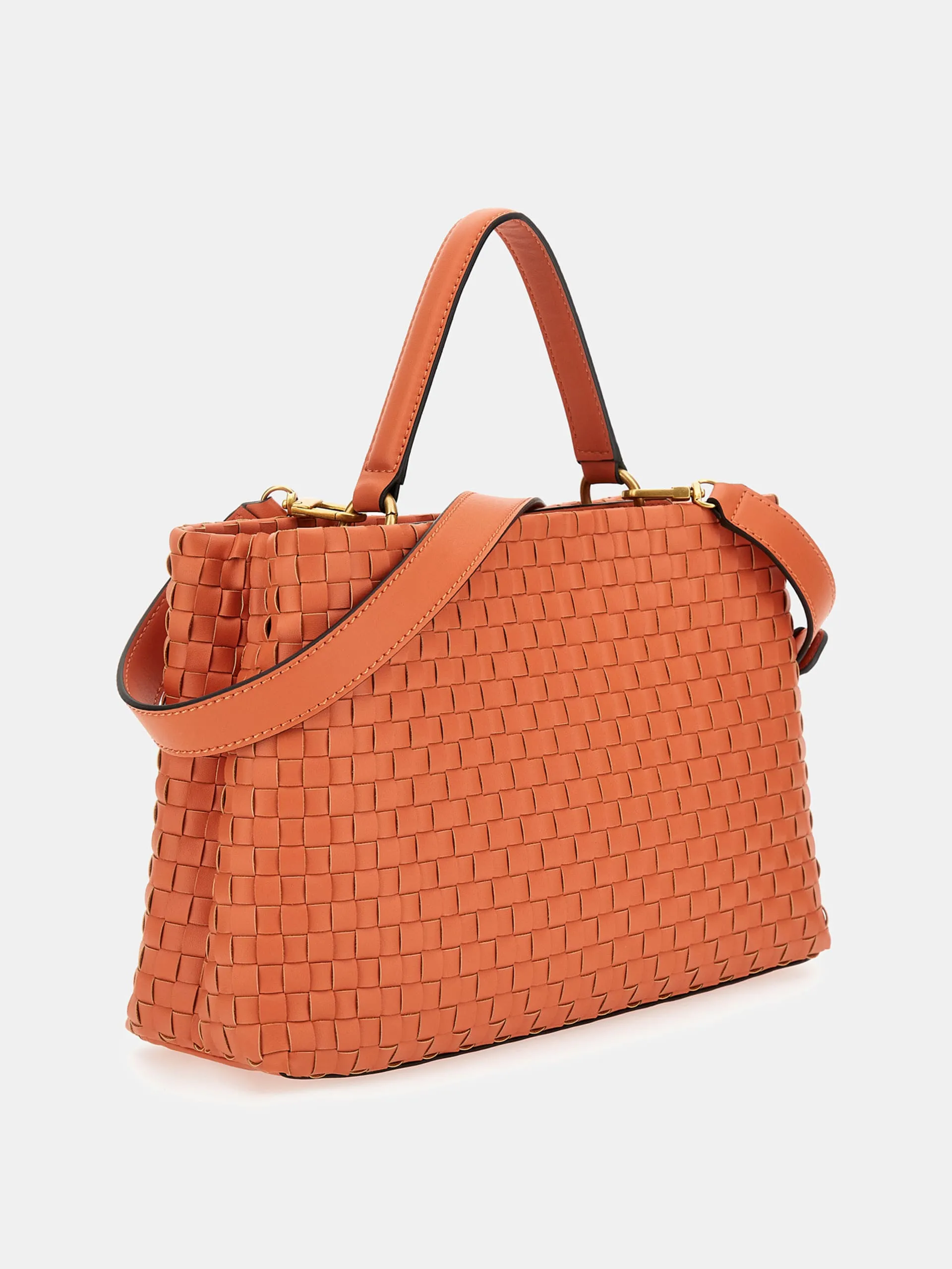 GUESS LISBET WOVEN SATCHEL  COLOURS