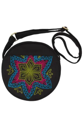 Hand Ebroidery Crossbody Roundbag