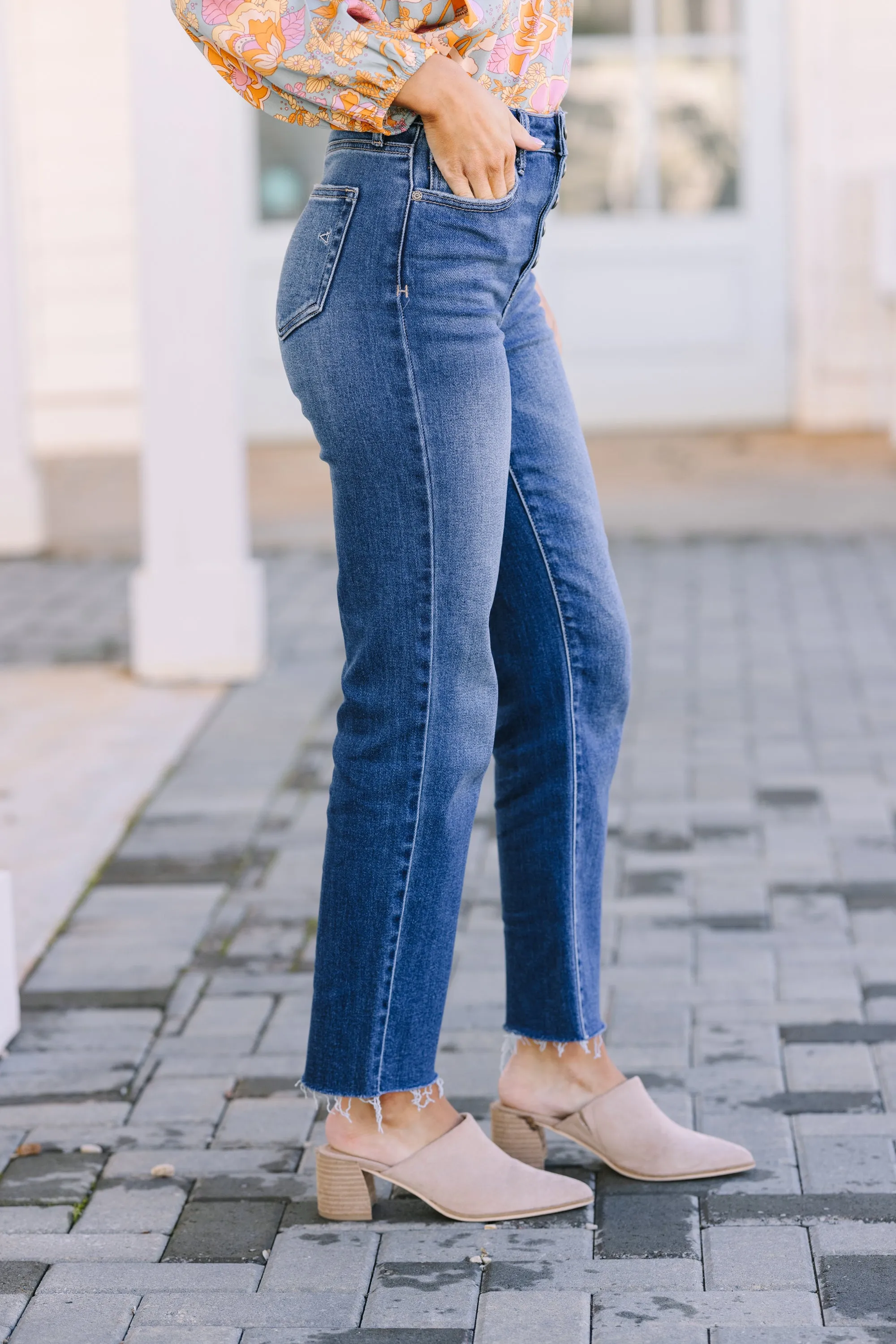 Hidden Jeans: Take A Stand Dark Wash Straight Leg Jeans