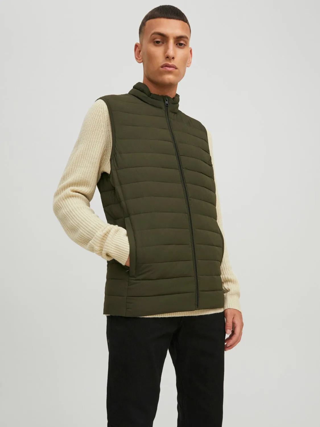 Jack & Jones Mens 'JJERECYCLE' Puffer Gilet/ Bodywarmer