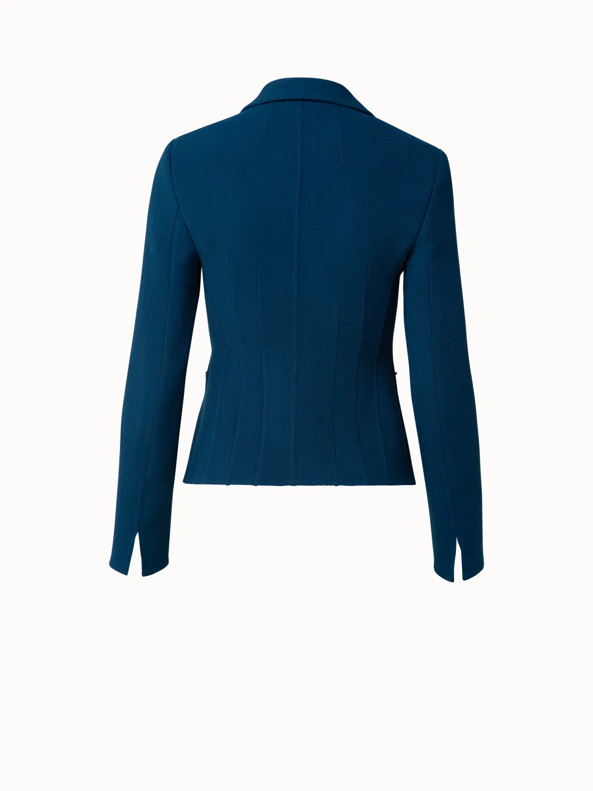 Jacke aus Wollcrêpe Double-Face