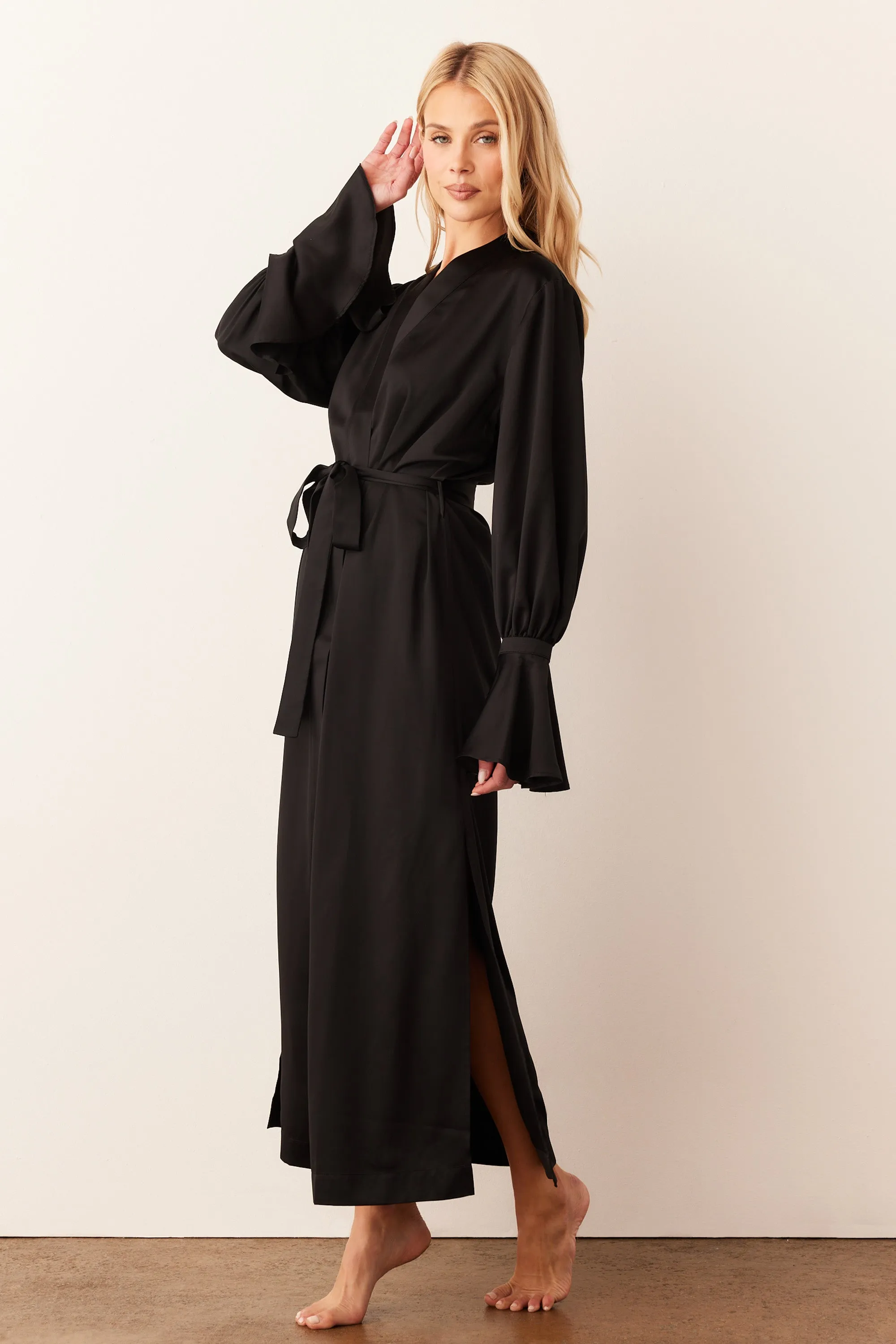 Juliette Cuff Robe | Black