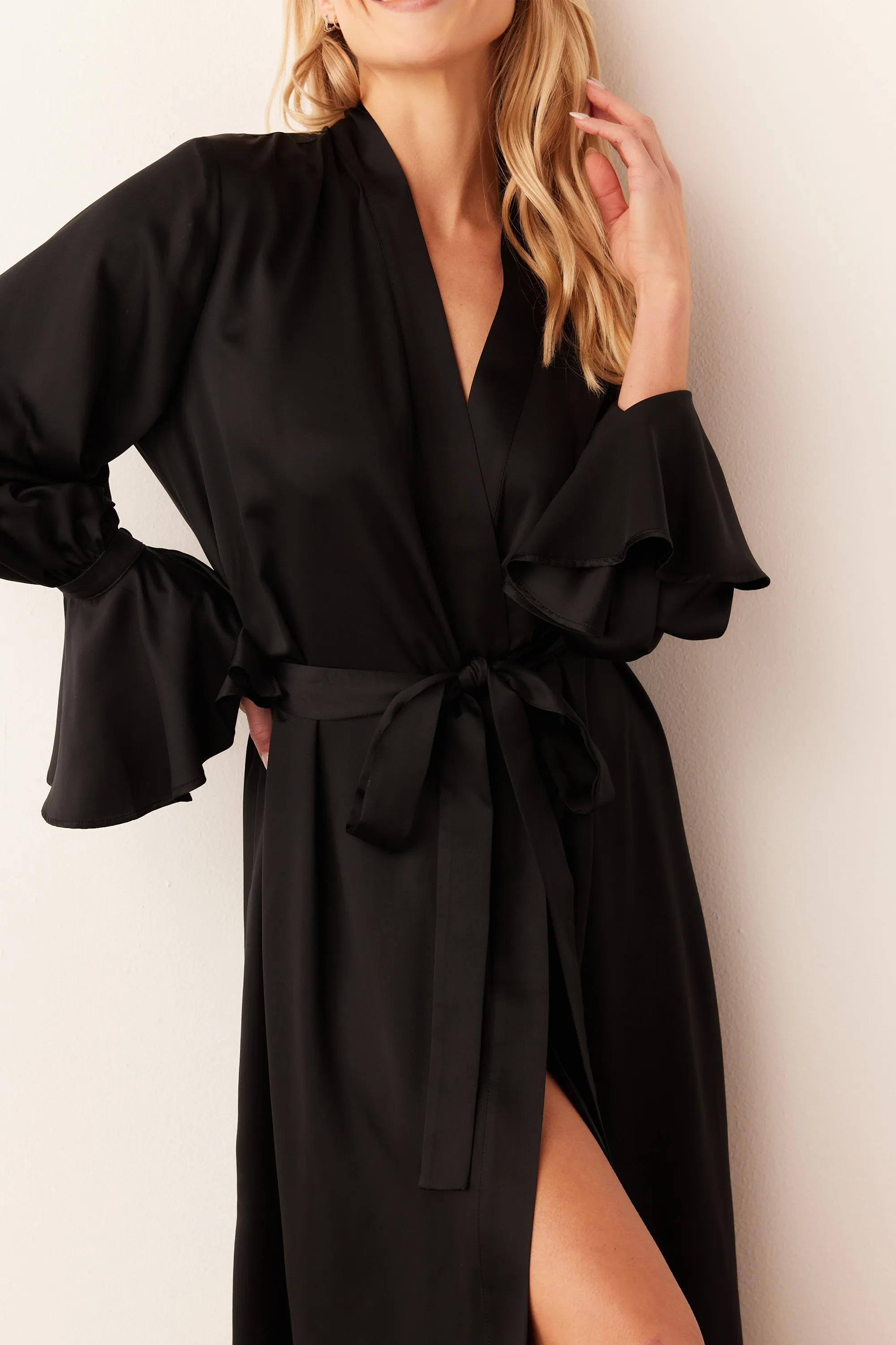 Juliette Cuff Robe | Black