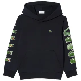 Kids Lacoste Contrast Crocodile Hoodie (Navy Blue) SJ1241-51