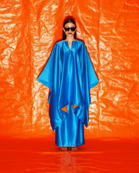 Kurung Kaftan Tarpaulin (Blue Orange)