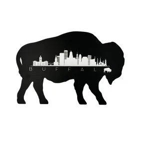 Large Buffalo Skyline Wooden Buffalo