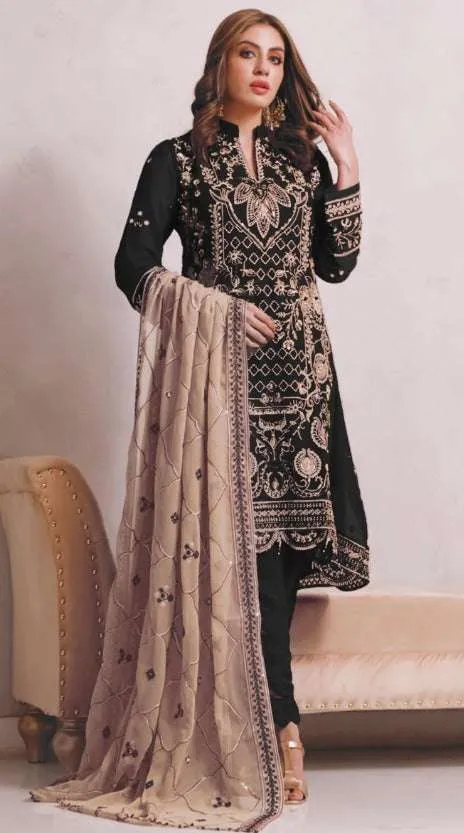 Luxurious GEORGETTE UNSTITCHED PAKISTANI SALWAR KAMEEZ SUITS