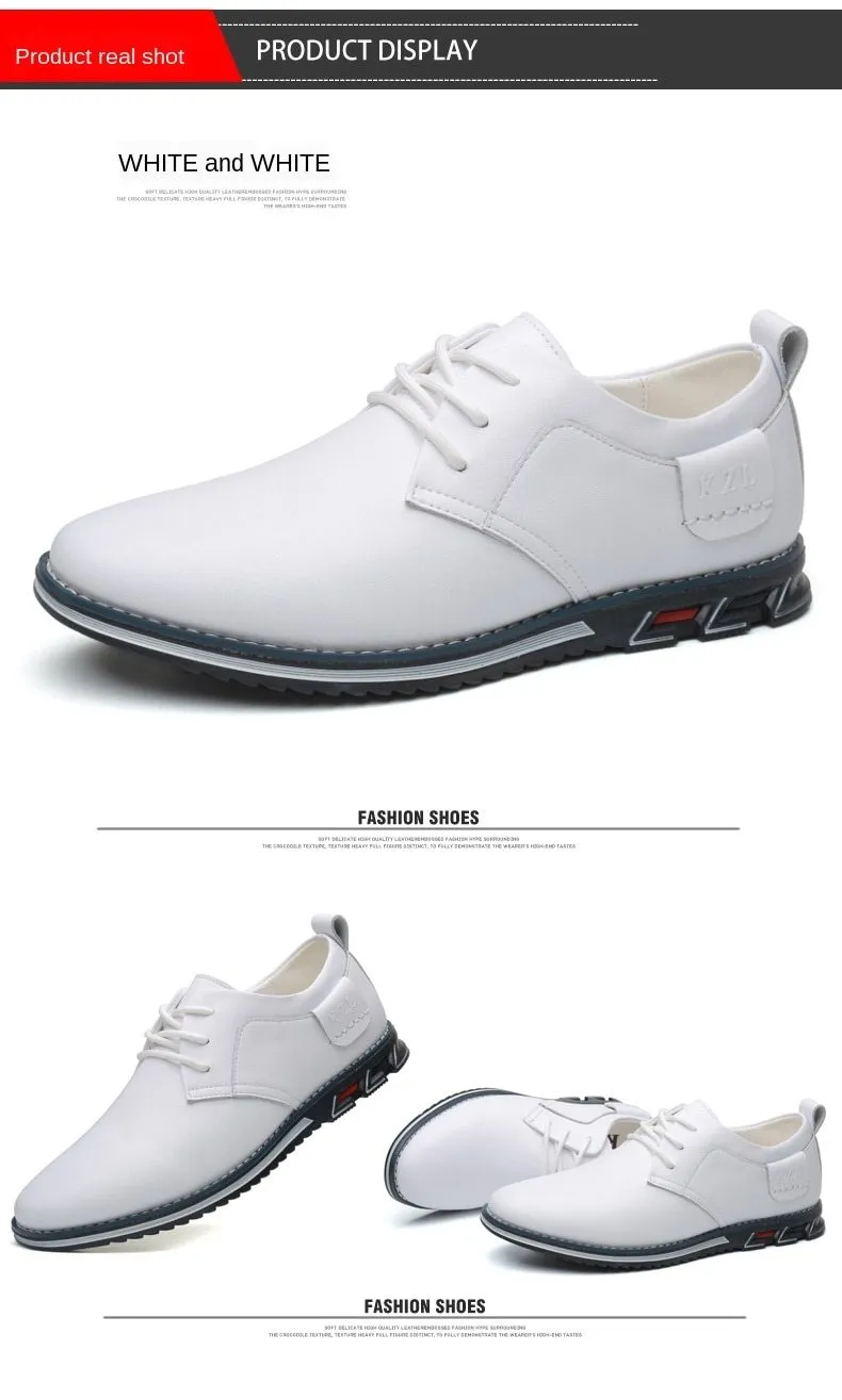 Men Oxfords Leather Sneakers