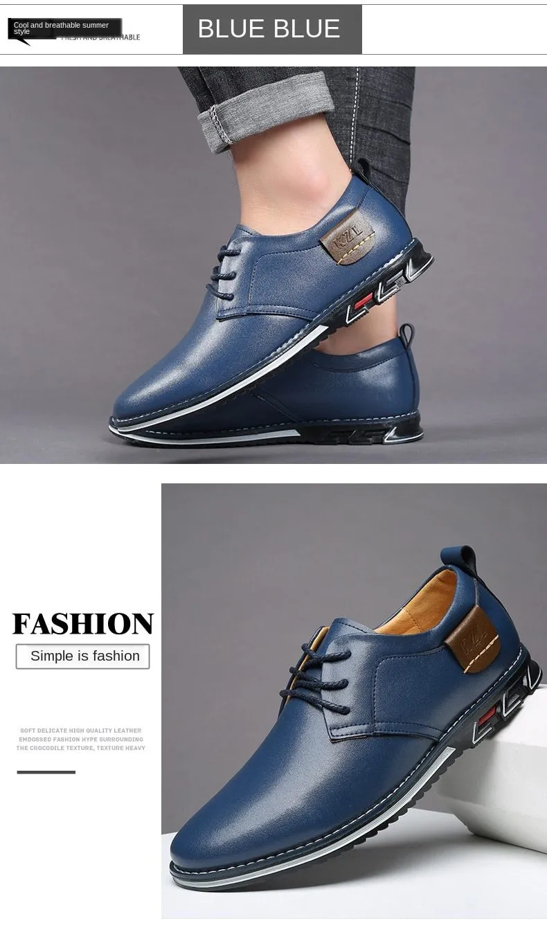 Men Oxfords Leather Sneakers