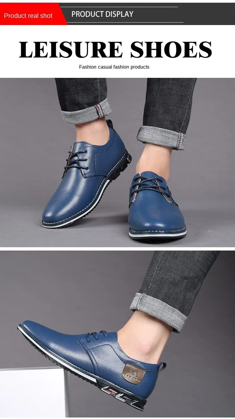 Men Oxfords Leather Sneakers