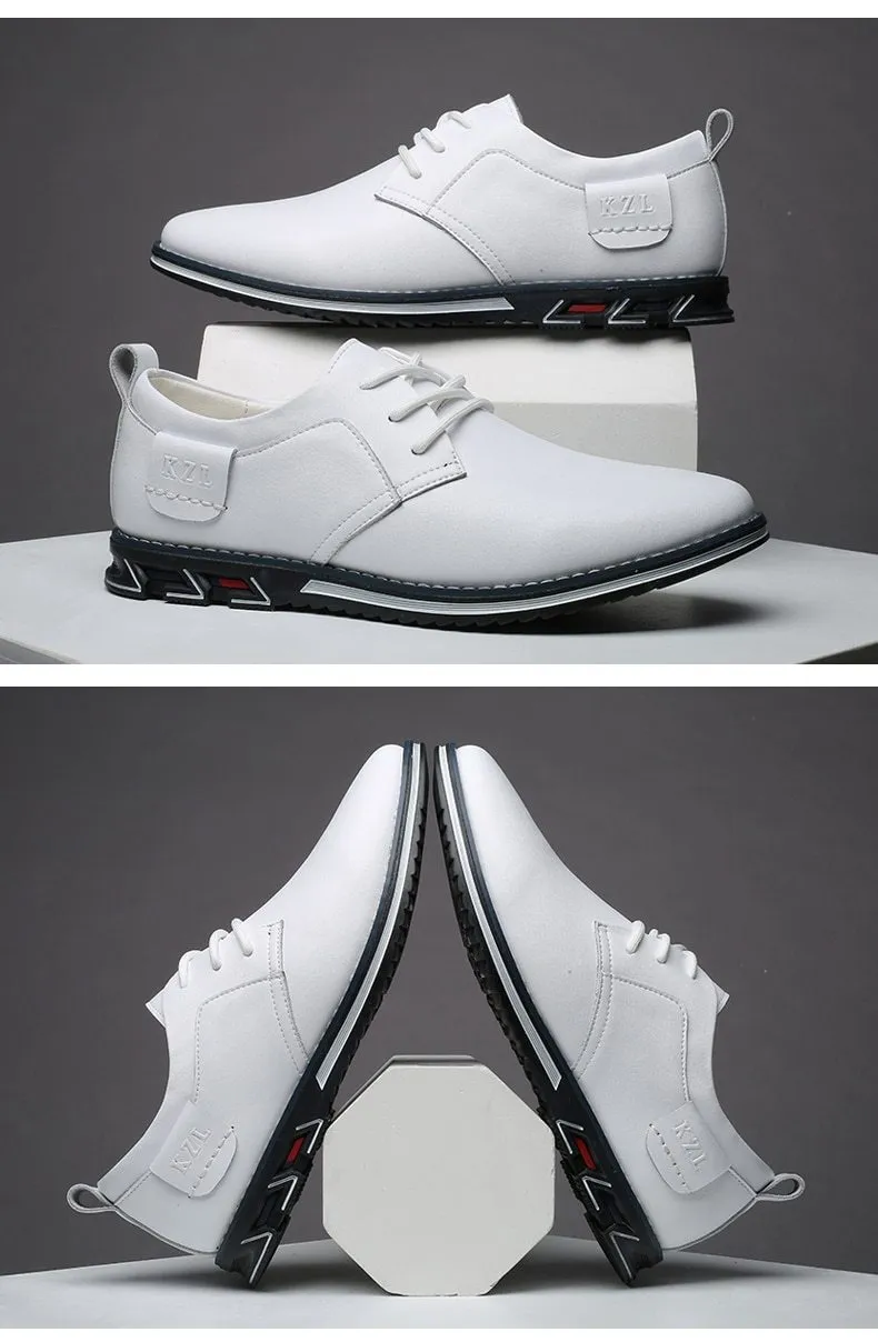 Men Oxfords Leather Sneakers