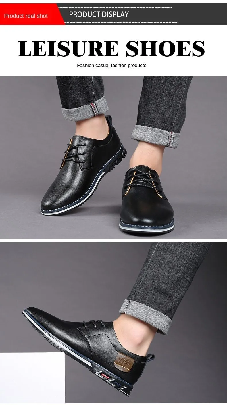 Men Oxfords Leather Sneakers