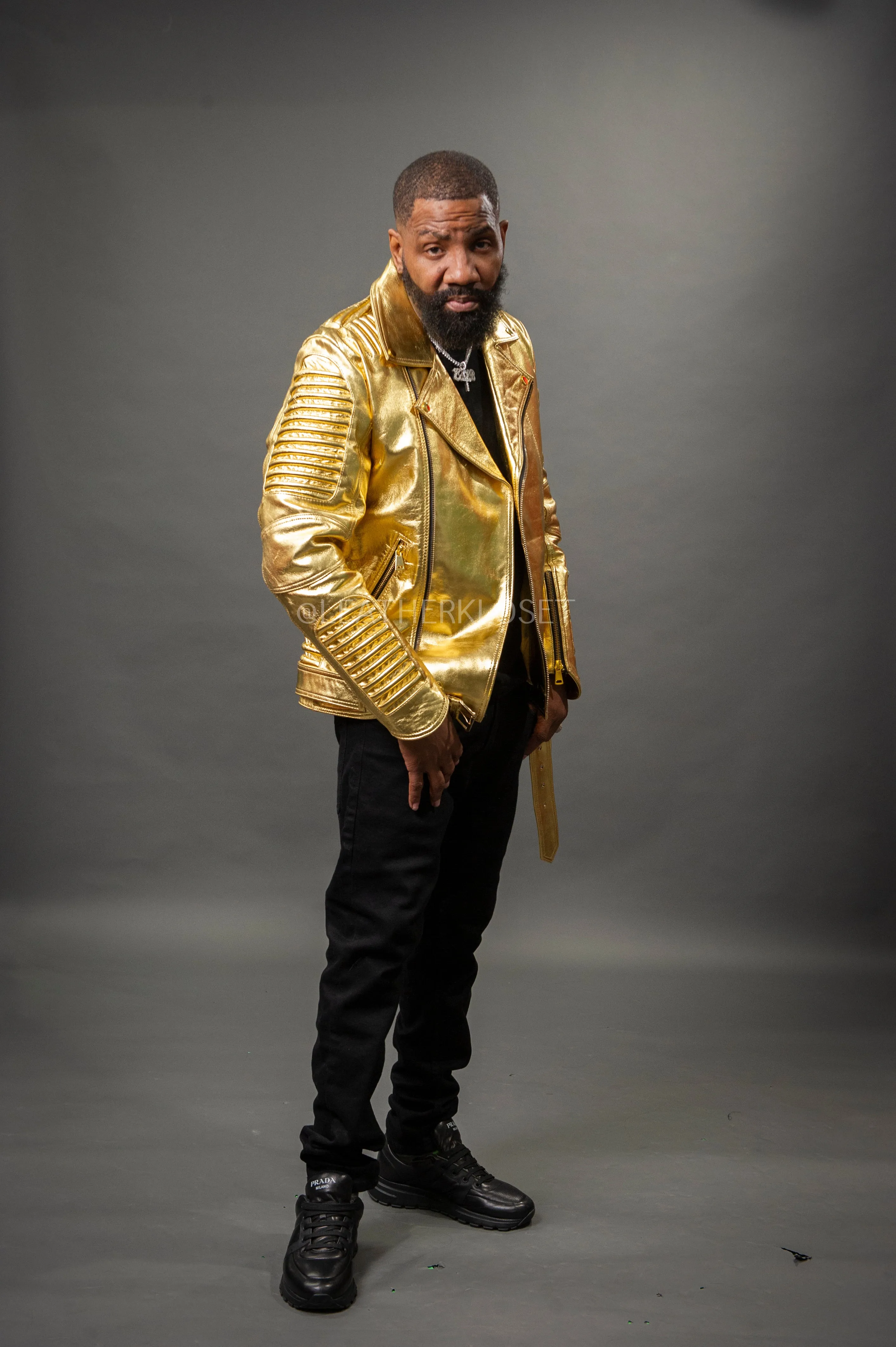 Men's Trey Biker Jacket [Gold]