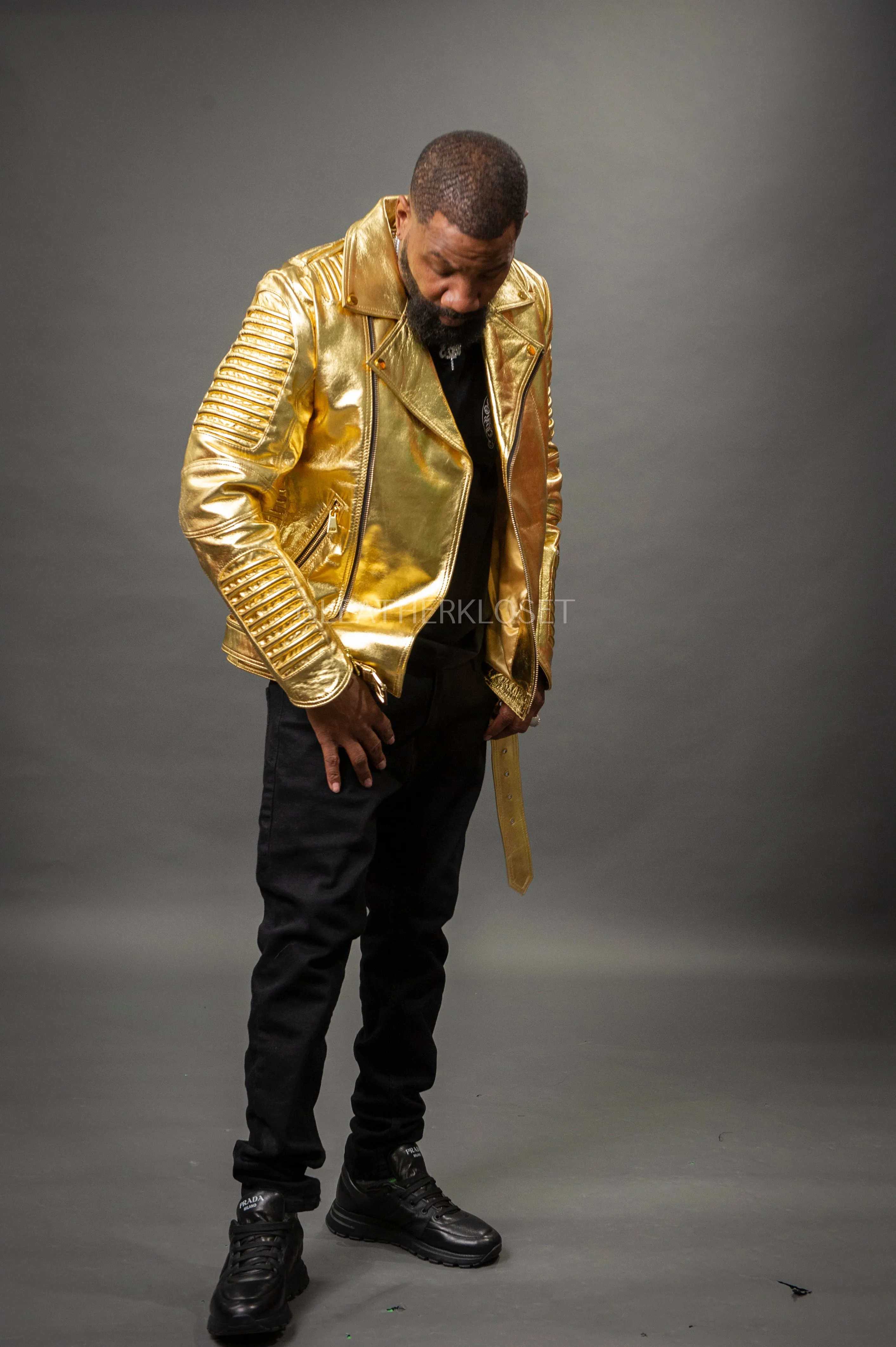 Men's Trey Biker Jacket [Gold]