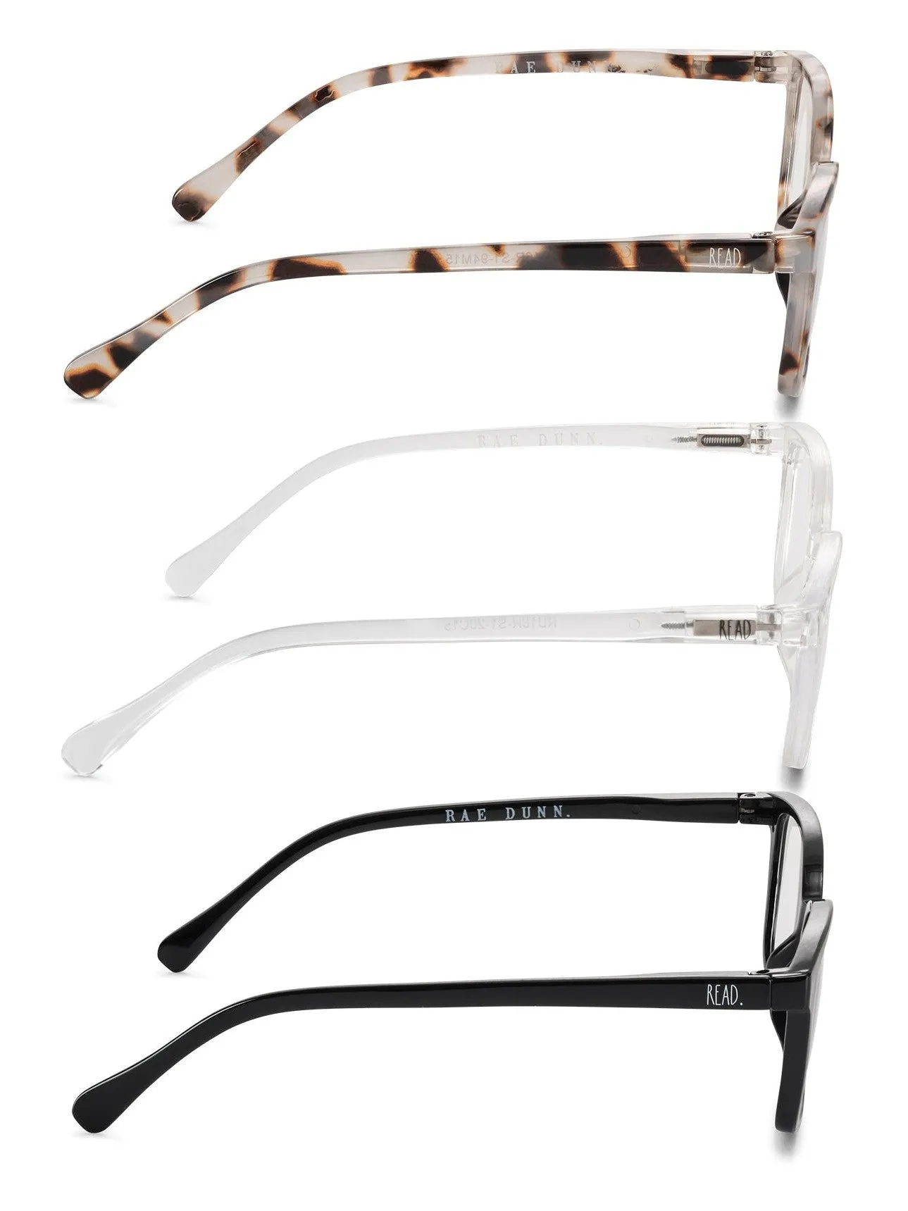 NALA 3-Pack Premium Reading Glasses with "READ MORE" Signature Font Hard Case