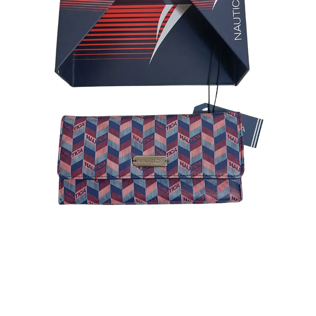 Nautica Multi-Coloured Monogram Long Wallet | Brand New |