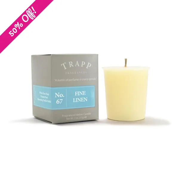 No. 67 Fine Linen - 2oz. Votive Candle