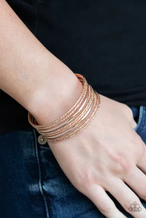 Paparazzi Bracelet ~ Stack Shack - Rose Gold Cuff Bracelet