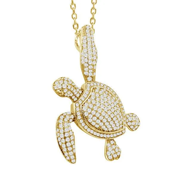 Pavé Honolulu Honu Pendant