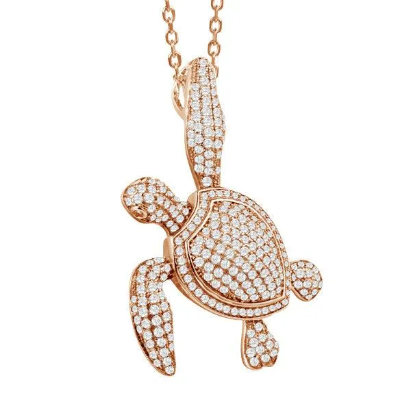 Pavé Honolulu Honu Pendant