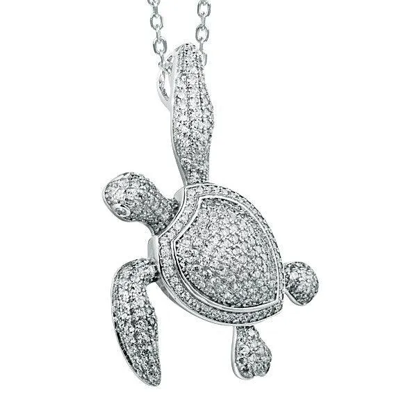 Pavé Honolulu Honu Pendant