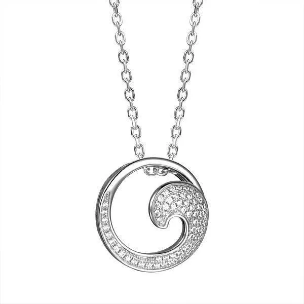 Pavé Wave Pendant