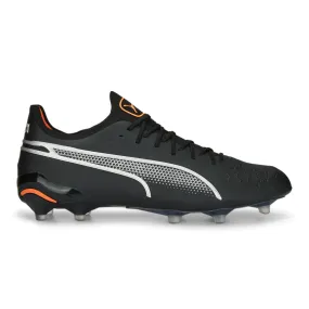 Puma King Ultimate FG/AG Football Boots (Black/Silver/Orange)