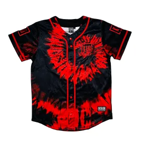 "Fallen Crown" BASSball Jersey (Tie Dye Red)