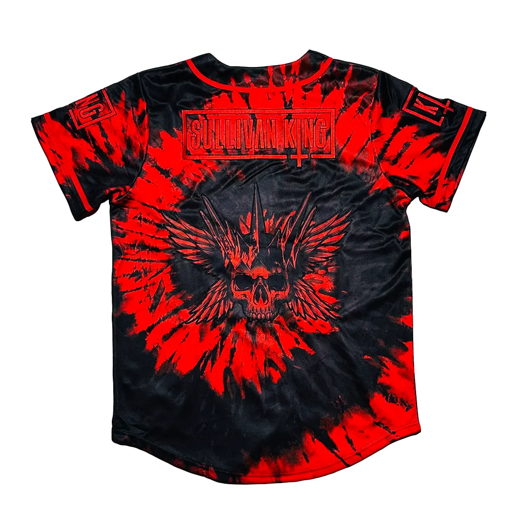 "Fallen Crown" BASSball Jersey (Tie Dye Red)