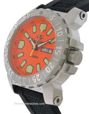 Reactor Mens Meltdown 2 - Orange Dial - Steel Case - Gryphon Rubber Strap