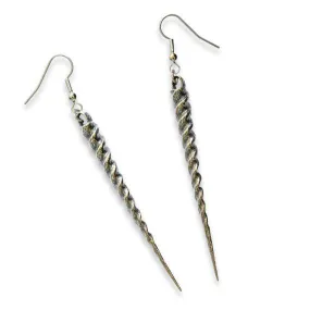 Silver Unicorn Horn Earrings