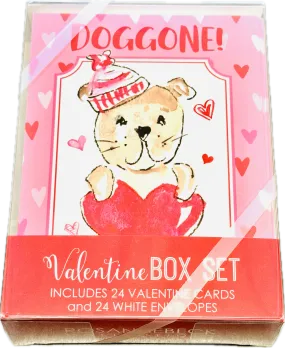 Small Valentines for Kids - Boxed Set Doggies 8 Designs - 3 Each