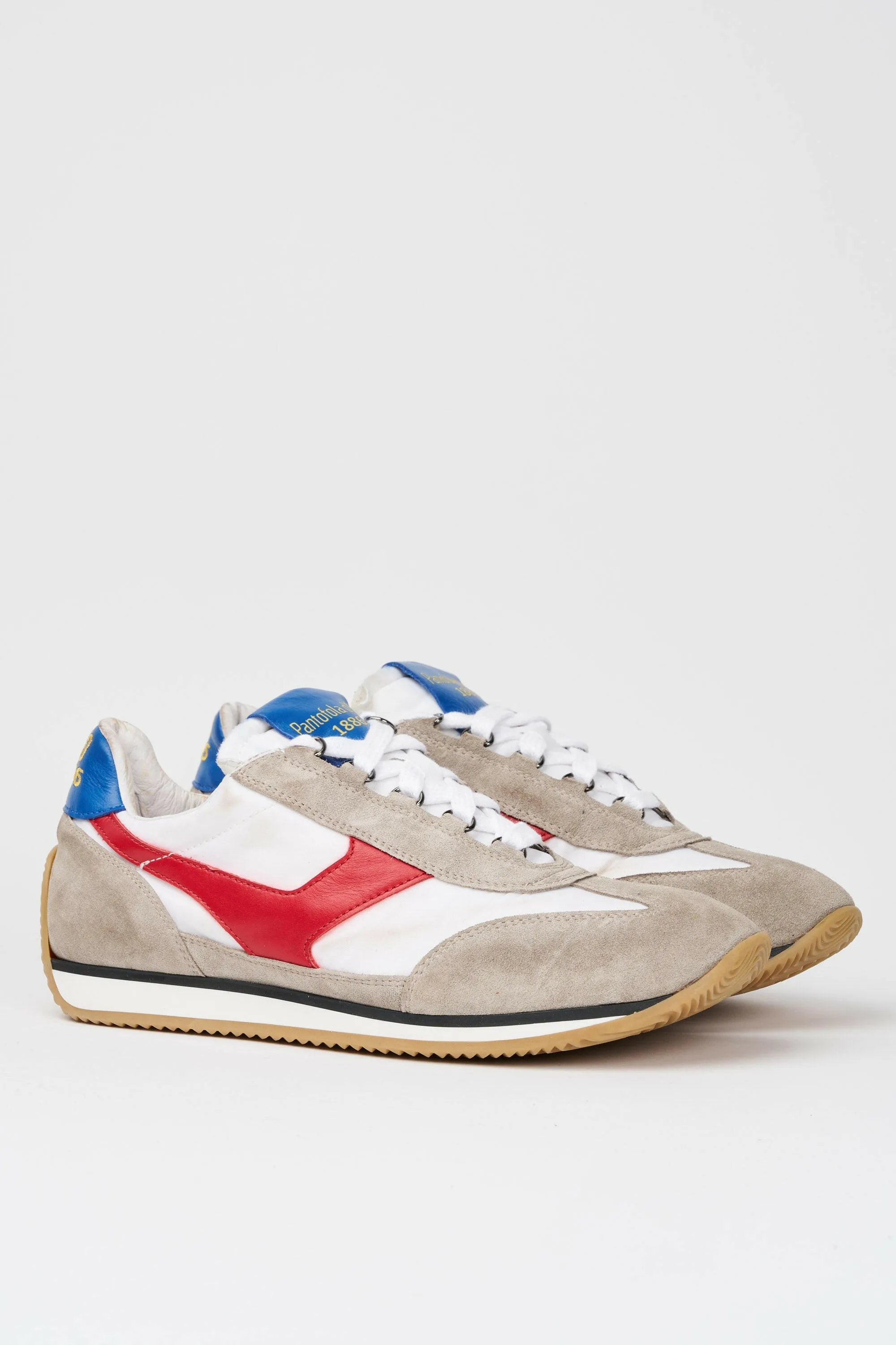 Sneakers uomo Trainer '74 in camoscio beige e tessuto 02