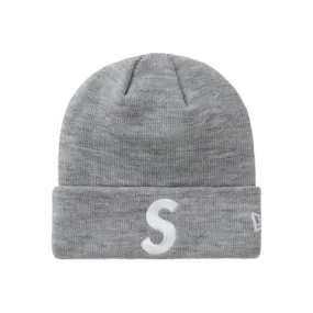 Supreme New Era S Logo Beanie Heather Grey