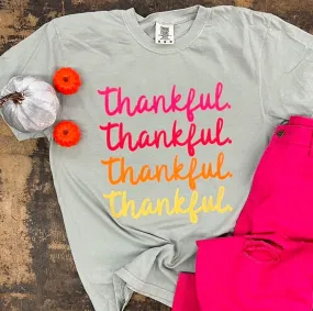 {THANKFUL THANKFUL THANKFUL} Sage Crew Neck Tee