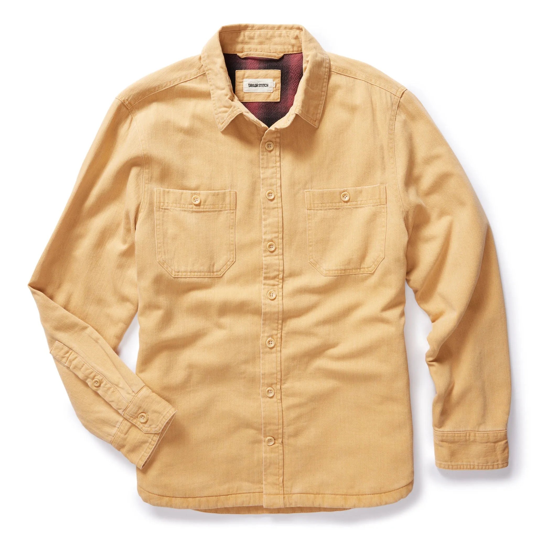 The Lined Utility Shirt in Wheat Denim