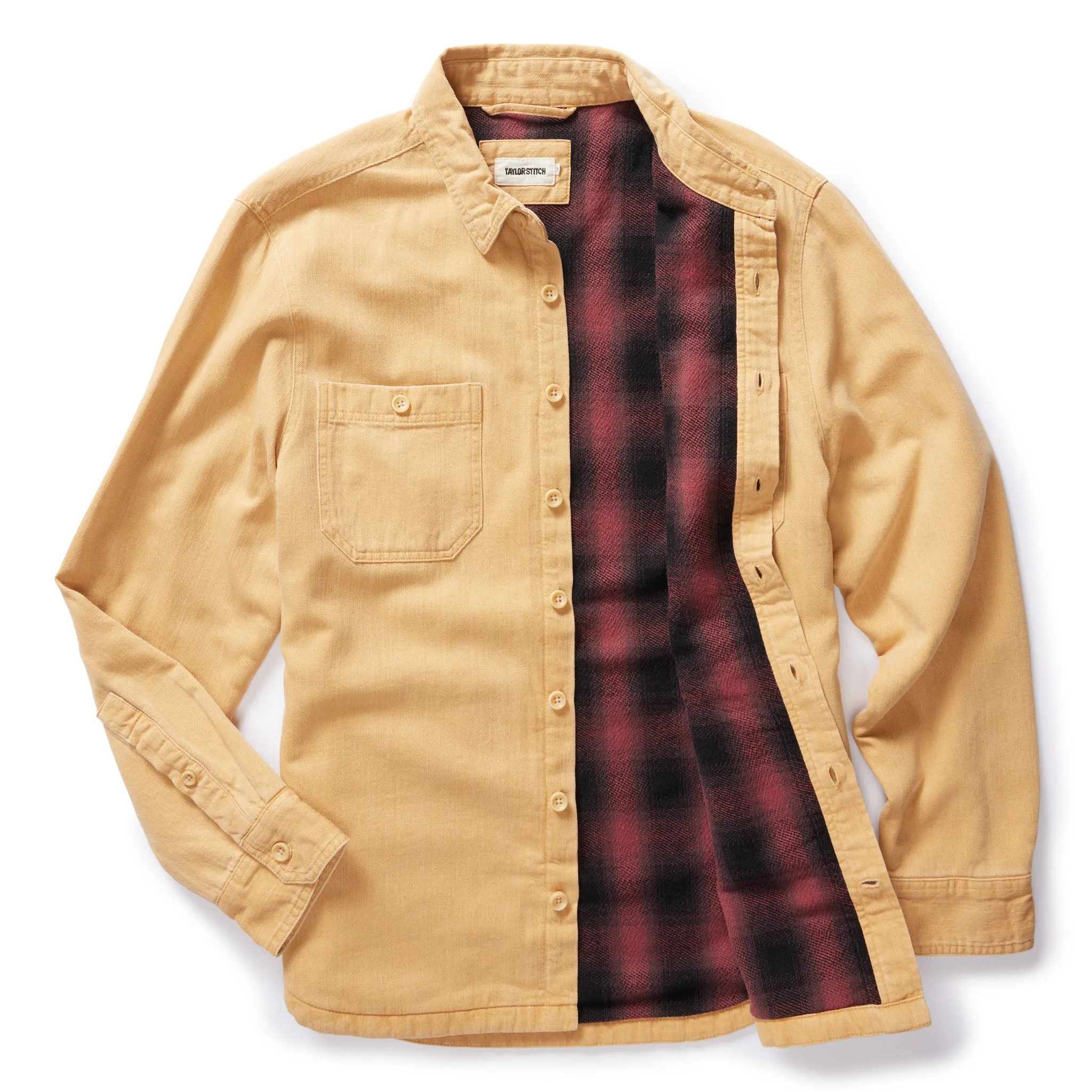 The Lined Utility Shirt in Wheat Denim