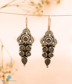 The Tamara Silver Gemstone Earrings (Black)