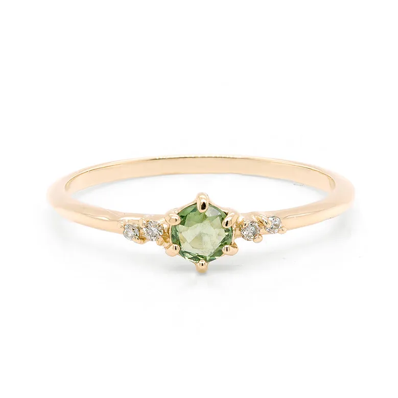 Thea II | green sapphire & diamonds