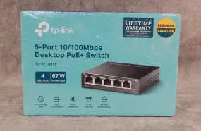 TP-Link 5-Port 10/100Mbps Desktop PoE  Switch - Brand New!