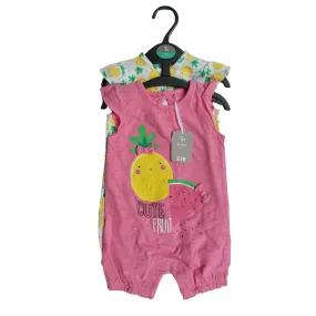 TU Pineapple Print Rompers Set 2 pieces (3 - 6 months) | Brand New |