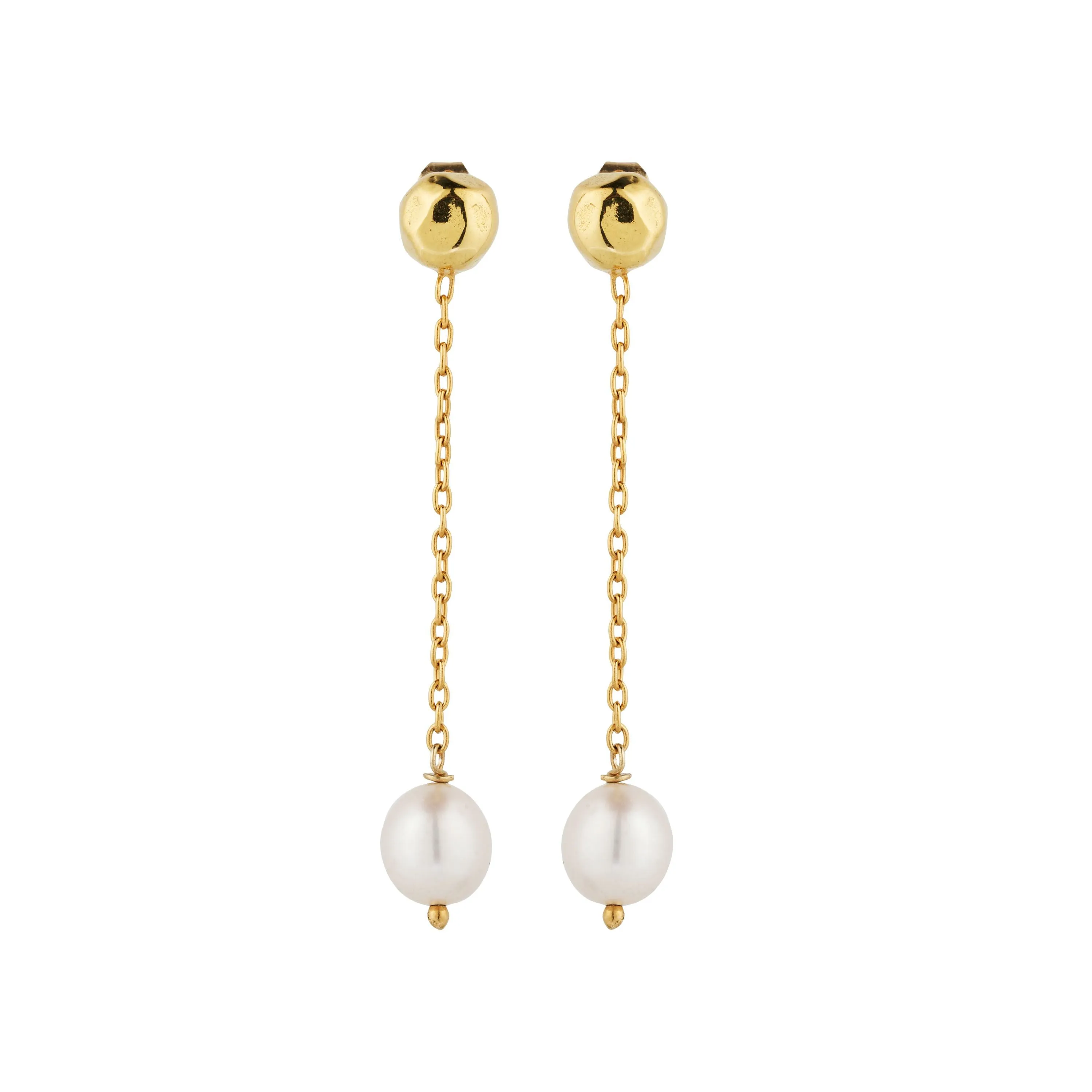 Vama | Rhea Earrings | Metal-Sterling Silver | Stone-White Pearl | Finish-Shiny