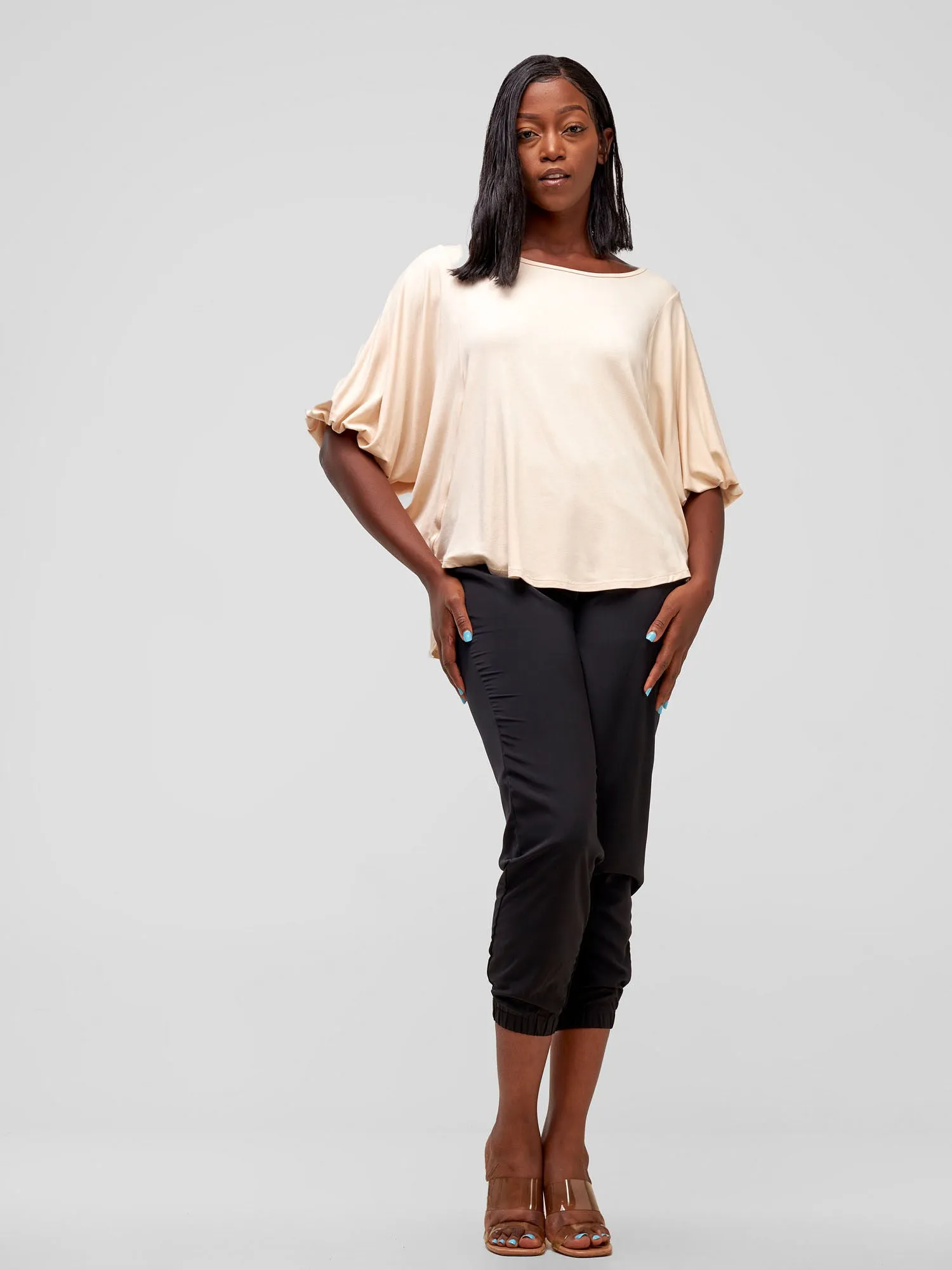 Vivo Safiya Dolman Top - Buttermilk