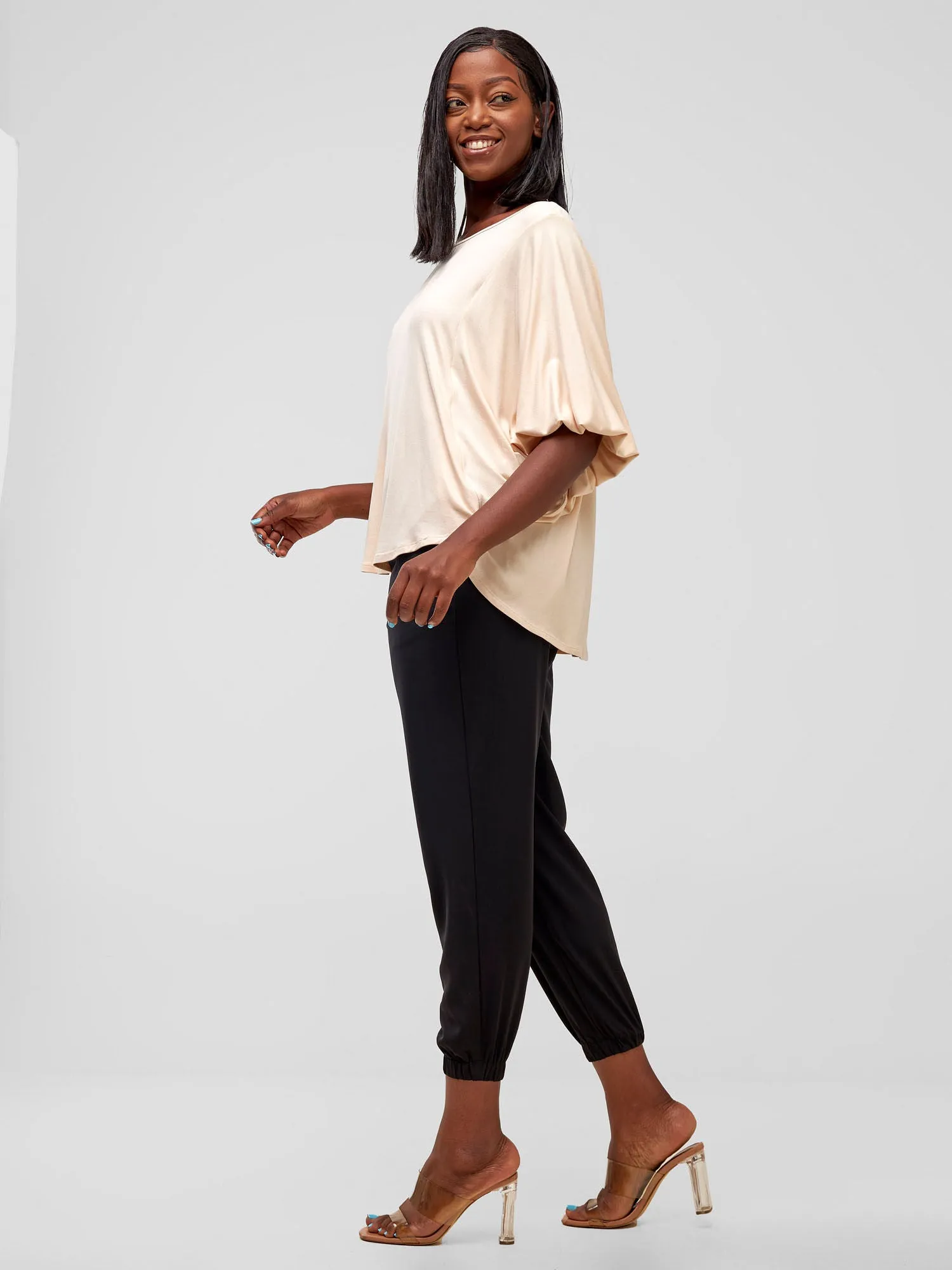 Vivo Safiya Dolman Top - Buttermilk