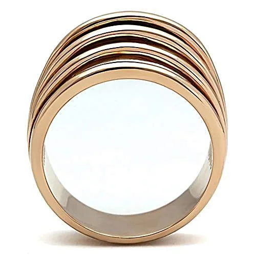 WildKlass Stainless Steel Minimalists Ring IP Rose Gold Women