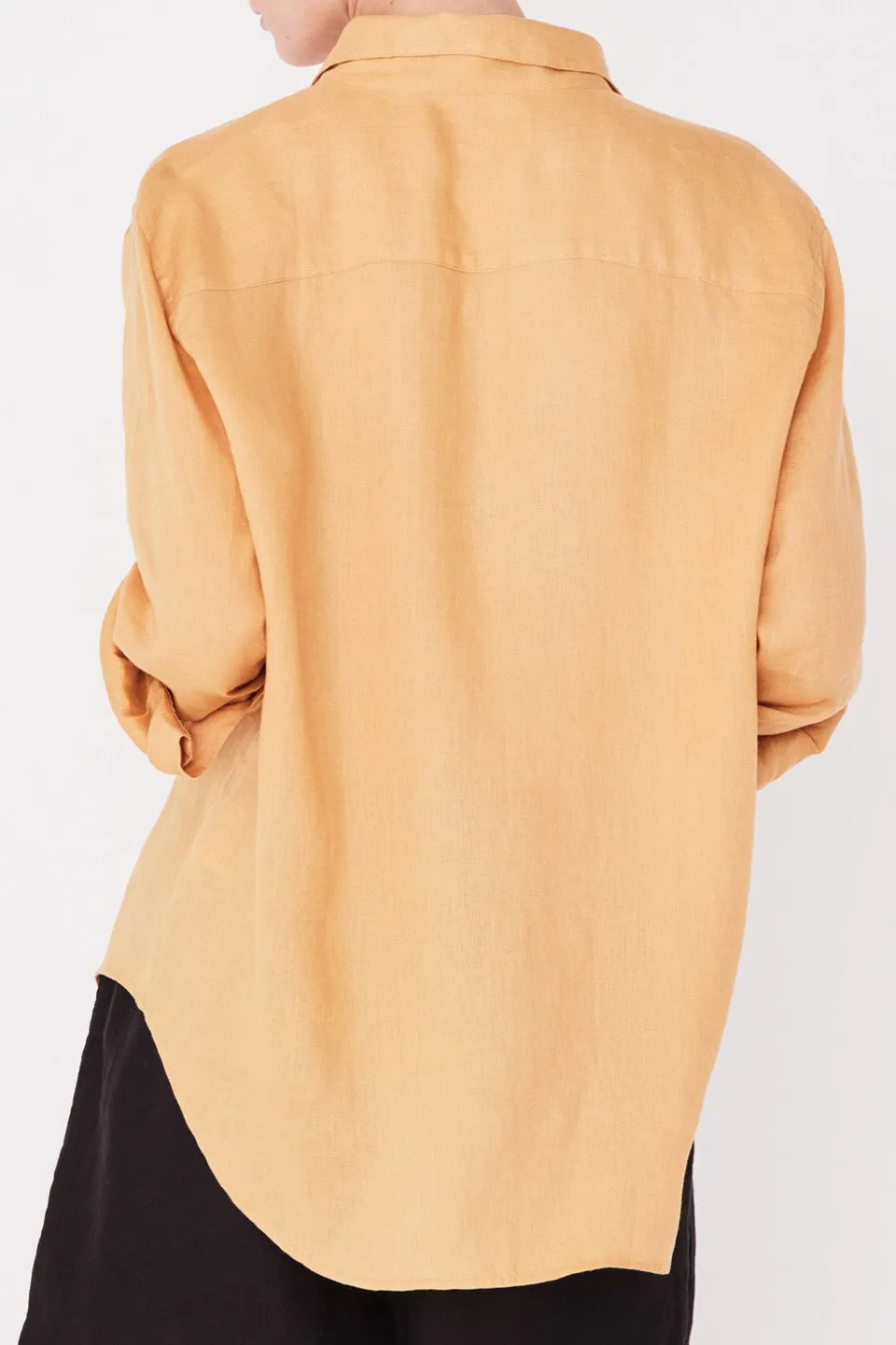 Xander Amber Gold Linen Shirt